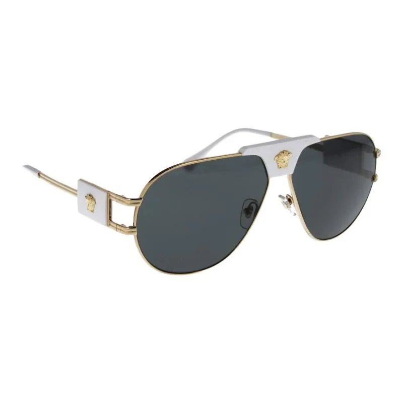 FANSIZHE Metal Aviator Sunglasses Unisex Gold-2