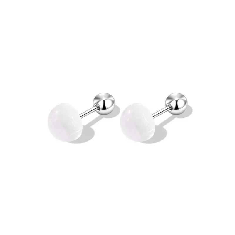 Shiban Titanium Steel Stud Earrings Women's-11