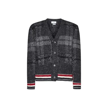 THOM BROWNE Tartan check Pattern Cardigan