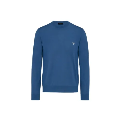 PRADA Logo embroidered Virgin Wool Jumper
