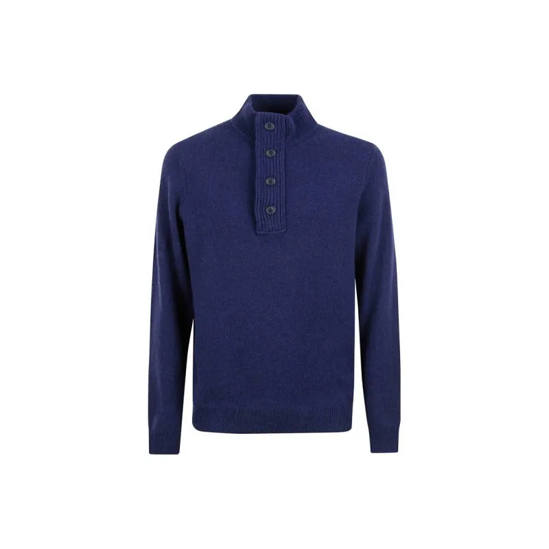 BARBOUR Half-Buttoned Knitted Jumper-0