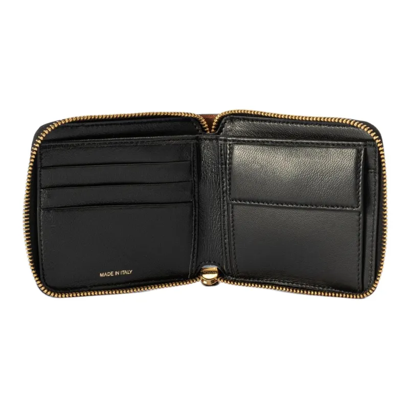 MARNI Cow Leather Wallet Mini Women's Brown & Cream-5