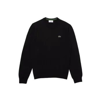LACOSTE Logo Patch Crewneck Knitted Jumper