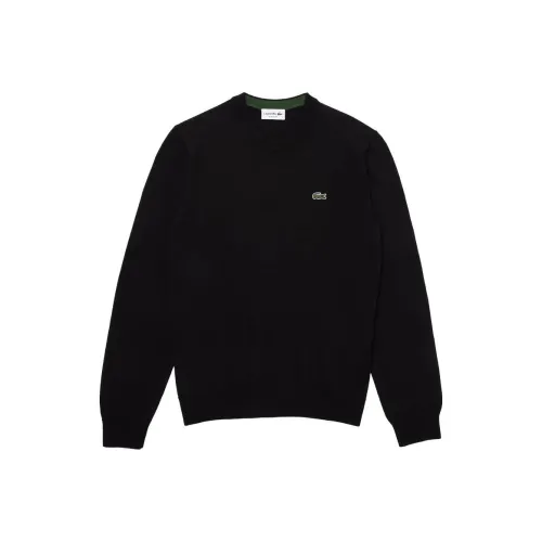 LACOSTE Logo Patch Crewneck Knitted Jumper