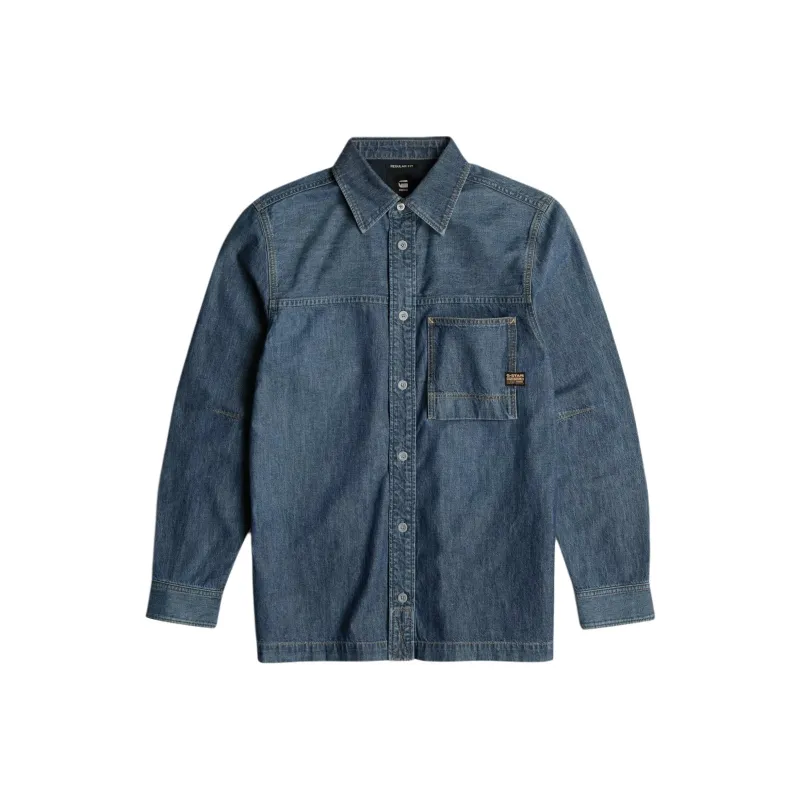 G STAR RAW Shirt Men's Faded Sea Salt-0