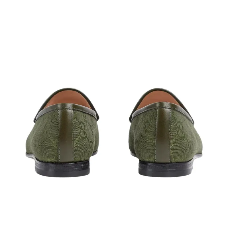 GUCCI Jordaan Casual Single Shoes Women's Green-4