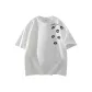 White with Black Print