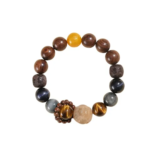 ZUIWENGLANGYASHANWENCHUANG Golden Sandalwood Bracelets Unisex
