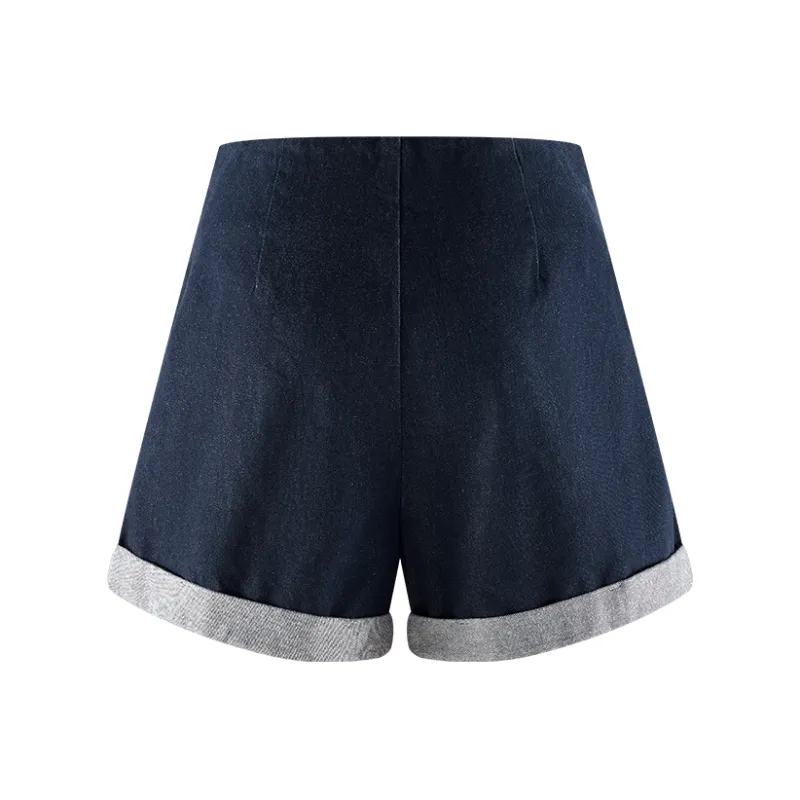 A21 Denim Shorts Women's Special Dark Blue-1