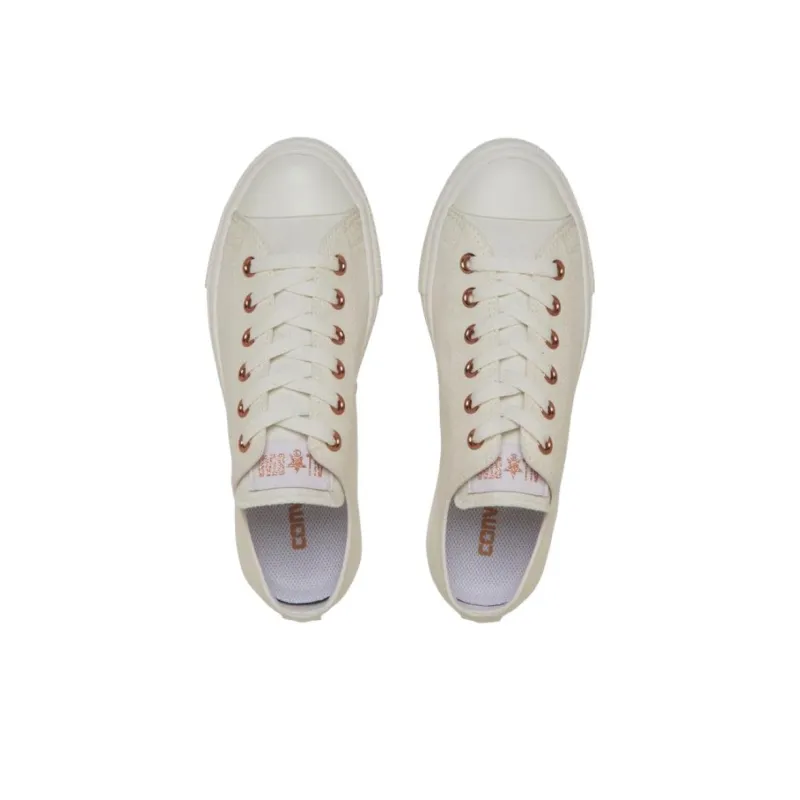 Converse All Star Light Anti Slip Wear Resistant Low Top Skateboard Shoes Women's White-3
