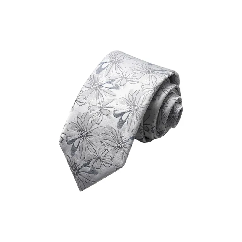 GOLDLION Polyester Ties Men's Blue Gray-14