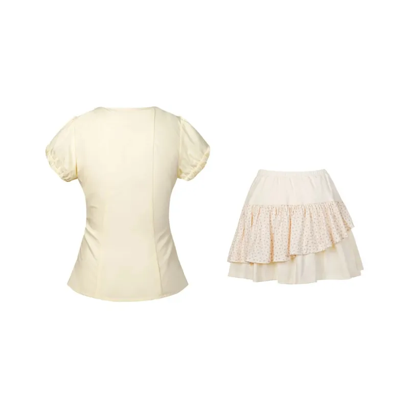 MISTVB Skirt Set Women's Yellow-1