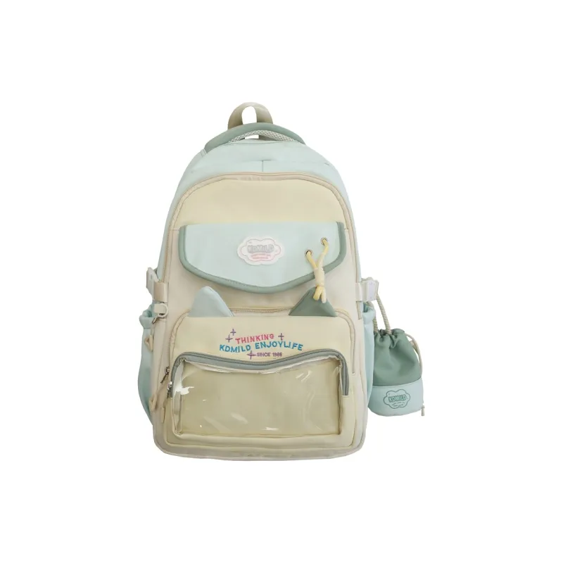 BRABOSTON Nylon With PVC Backpack Unisex Black/Blue Yellow/Yellow Green/Yellow Purple-9