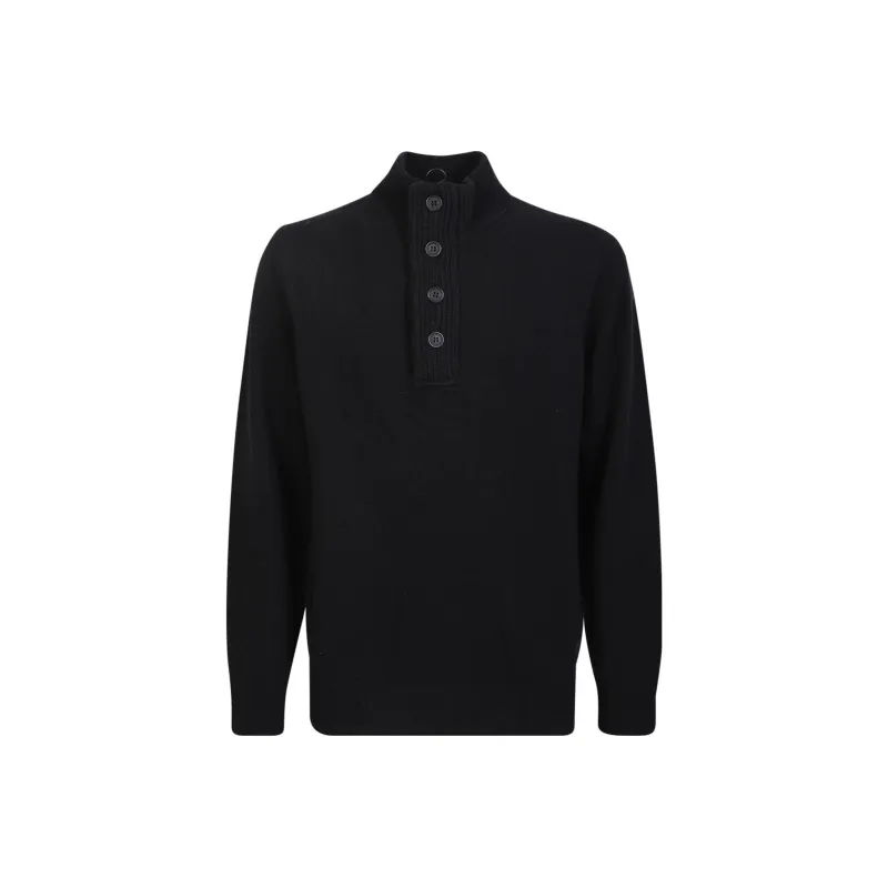 BARBOUR Button-down Pullover Wool Jumper-0