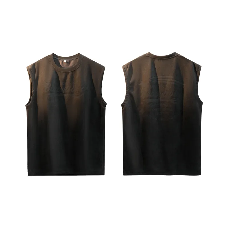 BOBBY ABLEY Versatile Loose Fit Straight Fit Letter Moisture Wicking Sleeveless Tank Top Unisex-14
