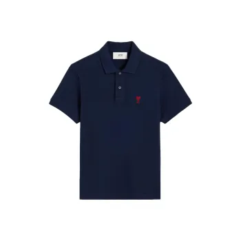 AMIPARIS Adc Red Heart Organic Polo