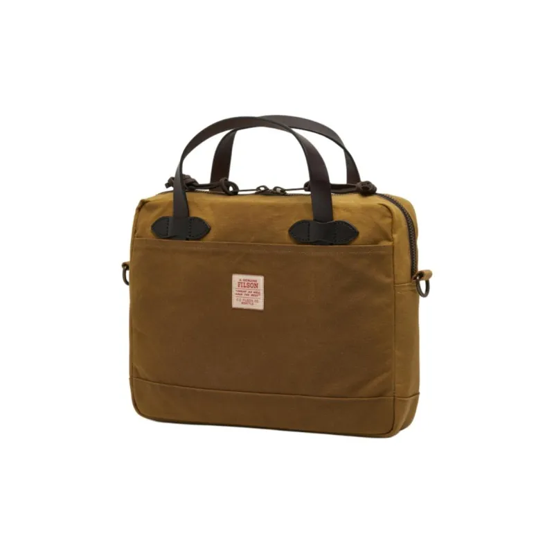 Filson Cotton One Shoulder Handbag Men's Dark Brown-2