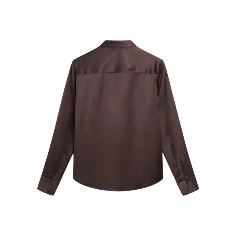 Massimo Dutti Shirt Women's Umber Red-1
