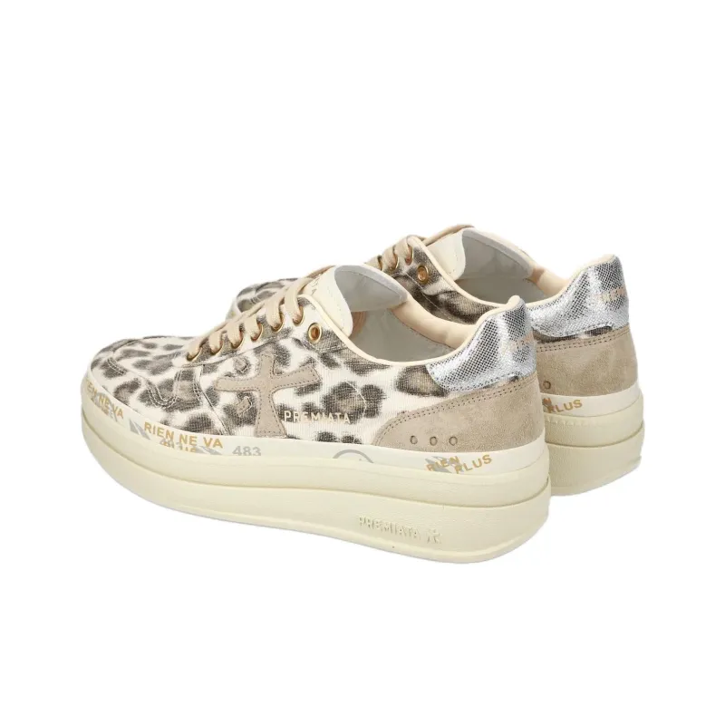PREMIATA MICOL 7444 Low Top Casual Shoes Women's Leopard Print-4