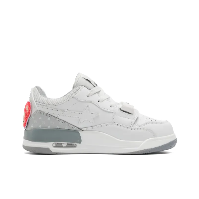 ALI THE FOX Casual Shoes Unisex White Gray-4