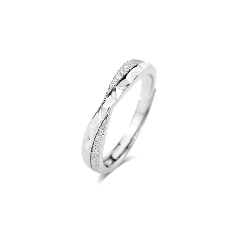 BLANK IN BLANK Sterling Silver Rings Unisex-5