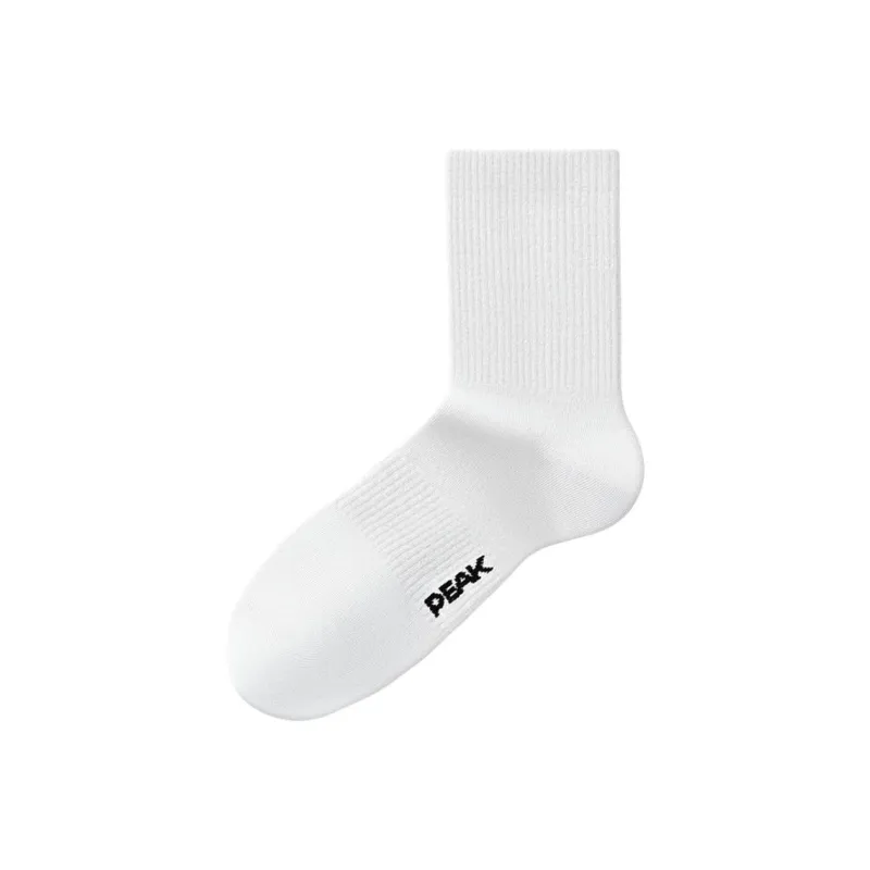 PEAK Mid Calf Socks Unisex White-0