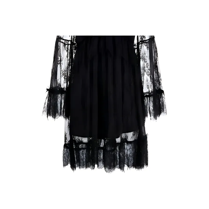 PINKO Long Sleeved Dresses Women's Black-5