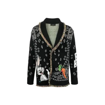 Alanui X Looney Tunes Bugs Bunny Bandana Cardigan