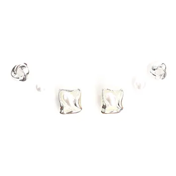 Welcome To The Treasure Alloy Stud Earrings Unisex