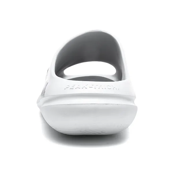 PEAK Slip Resistant Abrasion Resistant Cushioning Slide Slippers Men's White Gray-4