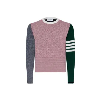 THOM BROWNE Colour-block Jacquard Jumper