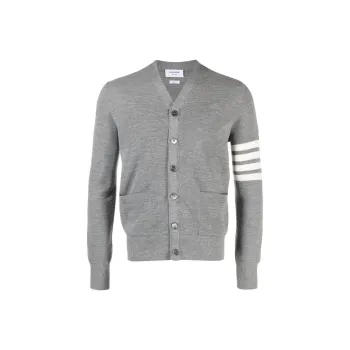 THOM BROWNE Stripe Detailed Button Up Cardigan