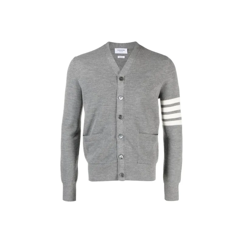 THOM BROWNE Stripe Detailed Button Up Cardigan-0