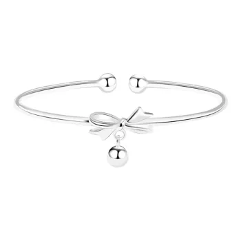 Adorned With Hearts 999 Fine Silver Bangles Women's