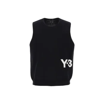 Y 3 X Adidas Logo Intarsia Sleeveless Vest