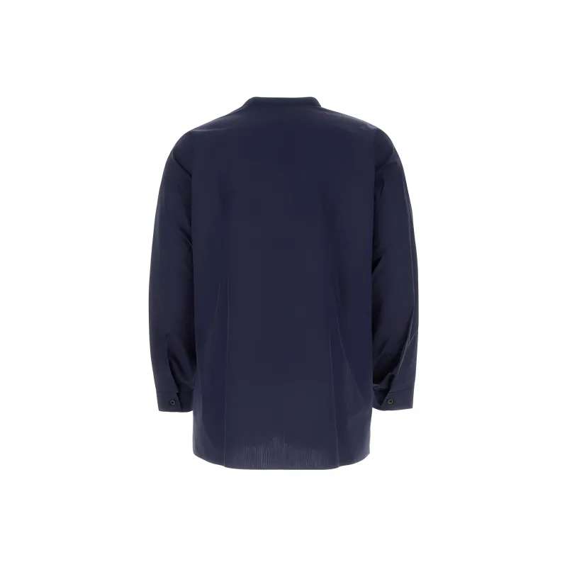 PRADA Logo Triangle Long Sleeved Shirt-1