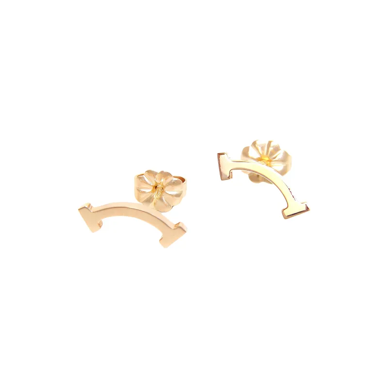 TIFFANY & CO. 18K Gold Earrings Unisex Gold-1