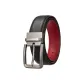 Matte Gunmetal Buckle Black Outer Red Base Strap