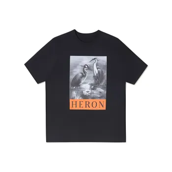HERON PRESTON Graphic Printed Crewneck T Shirt