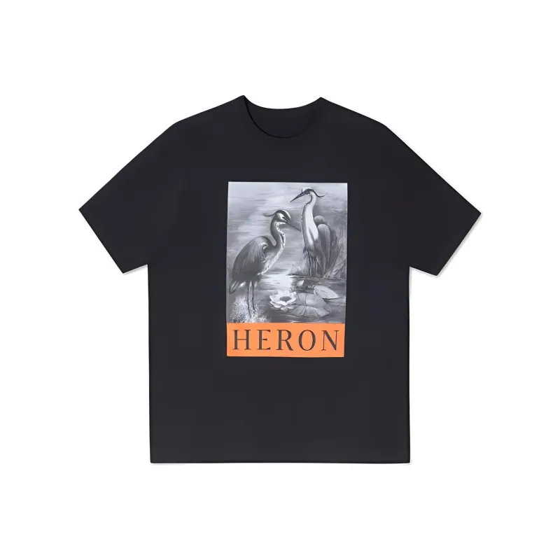 HERON PRESTON Graphic Printed Crewneck T-Shirt-0