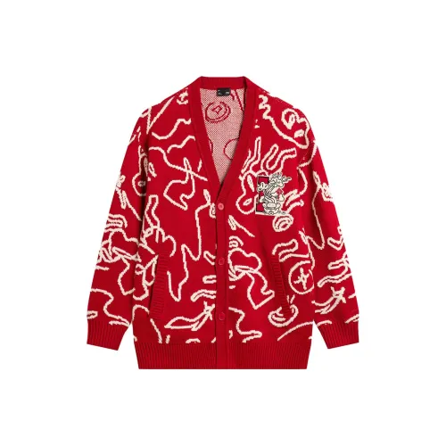 LiNing CNY Wanshi Green Pine Series Knitwear Unisex Agate Red Full