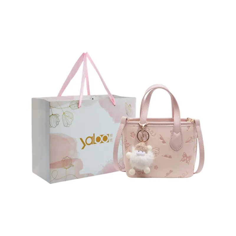 Yalu PU Handbag Regular Unisex White/Black/Pink/Brown-9