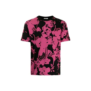 Moncler T-Shirts Men Rose Red
