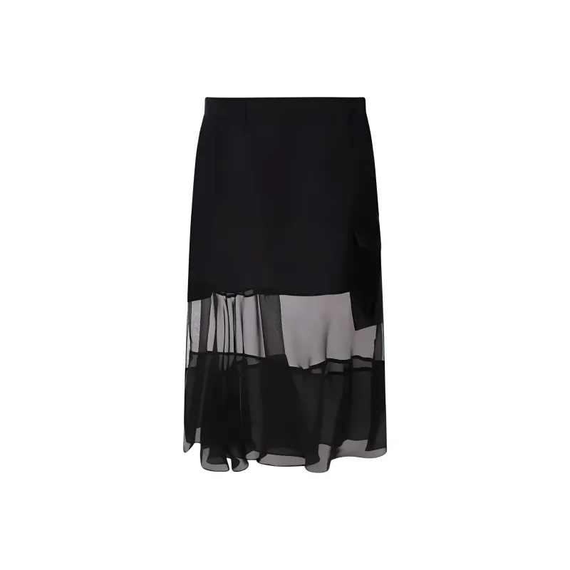 Sacai Asymmetric Midi Skirt-1