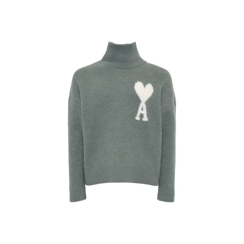 AMIPARIS Paris Ami De Coeur High Neck Knitted Jumper-0