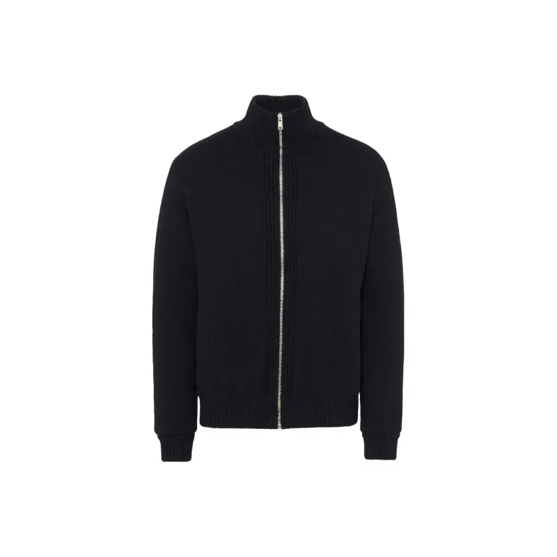PRADA Triangle Logo Zip Up Cardigan-0
