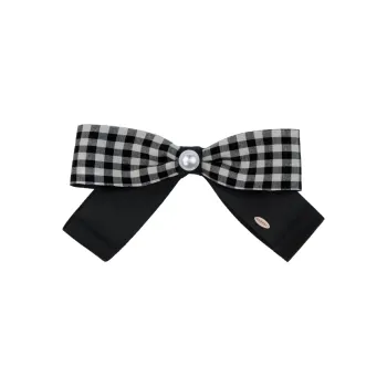 BABYBEI Elegance Sweet Style Soft Bowknot Black Blue Edge Clip Women's