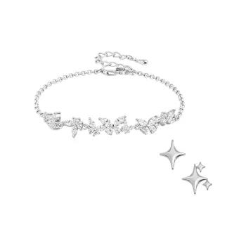 MGS S925 Premium Luxury Sweet Style Bestie Sparkling Galaxy Women's