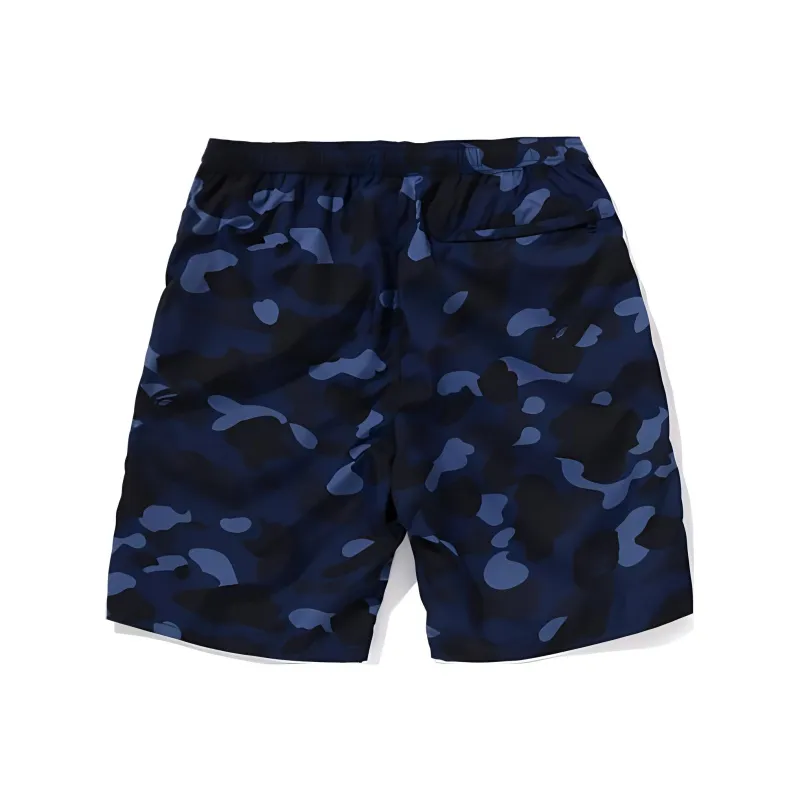 Bape Color Camo Ape Head One Point Beach Shorts-3