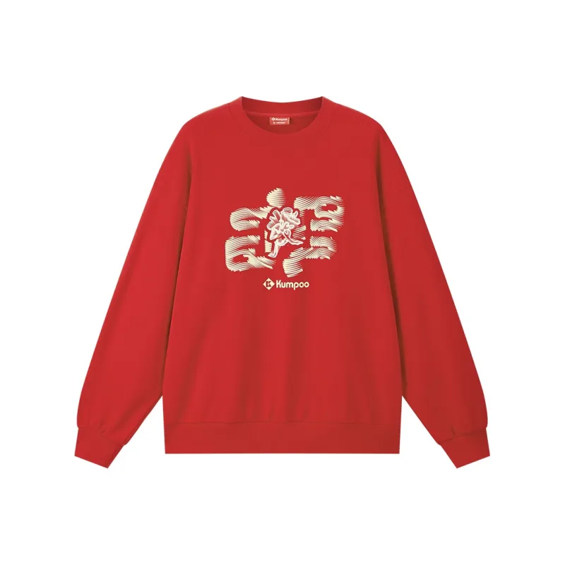 KUMPOO Sweatshirt Unisex New Year Red-0